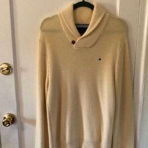 Tommy Hilfiger cream white mens sweater seize medium